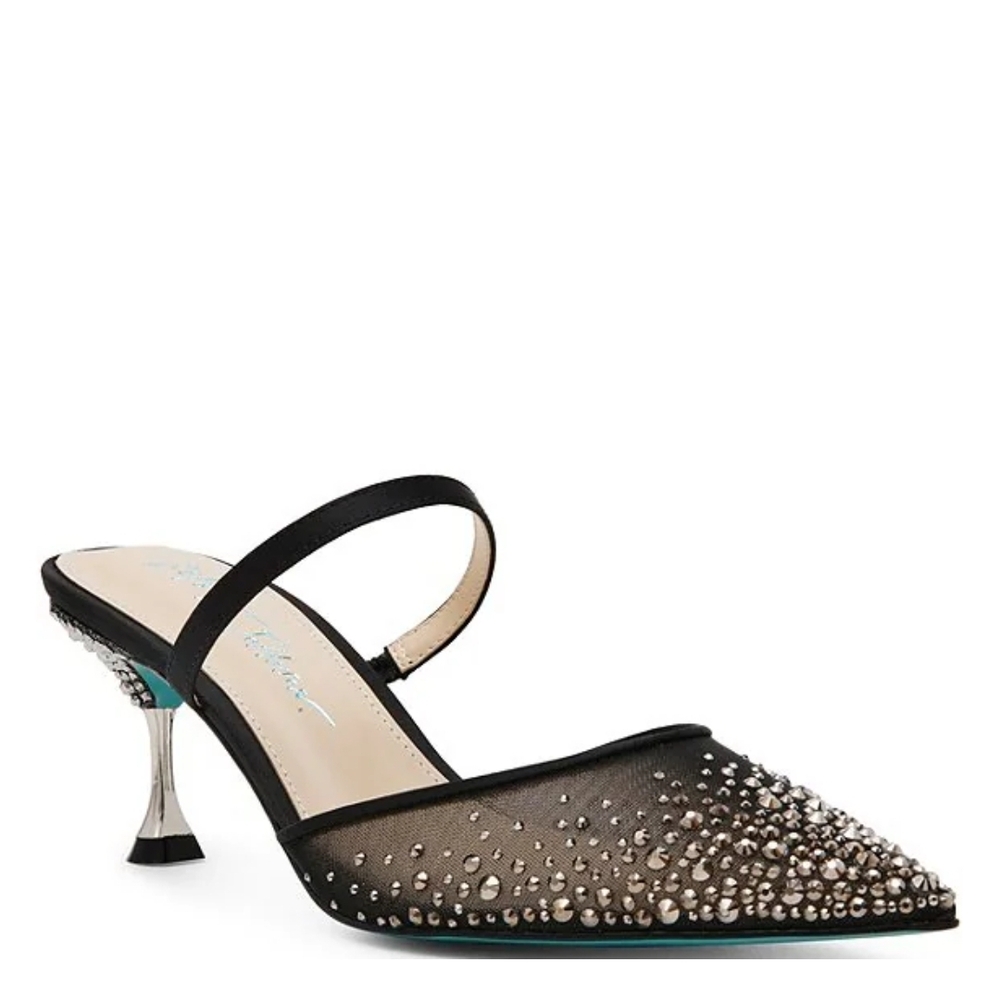 Elegant Black and Silver Women's Heels